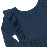 Playdate Rib Dress - Navy