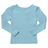 Seesaw Long Sleeve Rib T-Shirt - Light Blue