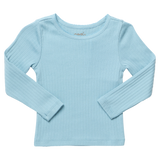 Seesaw Long Sleeve Rib T-Shirt - Light Blue
