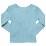 Seesaw Long Sleeve Rib T-Shirt - Light Blue