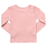 Seesaw Long Sleeve Rib T-Shirt - Pink
