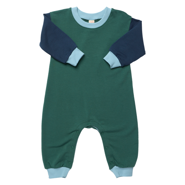 Baby Runaround Jumpsuit - Green Color block
