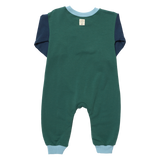 Baby Runaround Jumpsuit - Green Color block