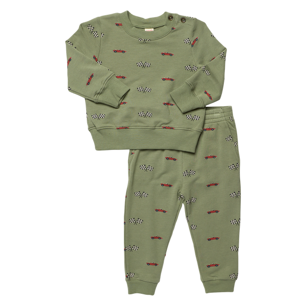 Baby Jax Jogger Set - Racecars