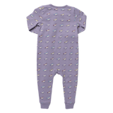 Baby Zip Ruffle Romper - Rainbow Unicorns