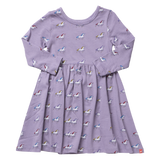 Long Sleeve Sunny Dress - Rainbow Unicornns