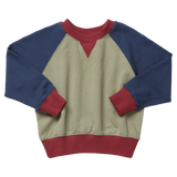 Puzzle Sweatshirt - Green Color Block