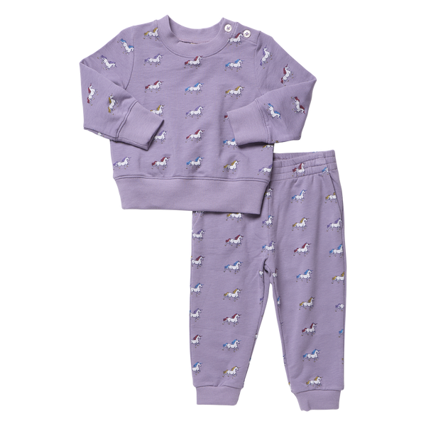 Baby Jax Jogger Set - Rainbow Unicorns