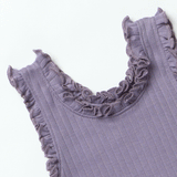 Joy Ruffle Rib Tank - Purple