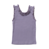 Joy Ruffle Rib Tank - Purple