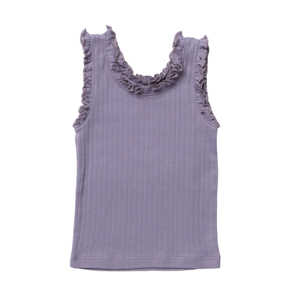 Joy Ruffle Rib Tank - Purple – Pink Chicken