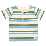 Scout Henley - Green and Blue Stripe