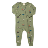 Baby Zip Romper - Trucks