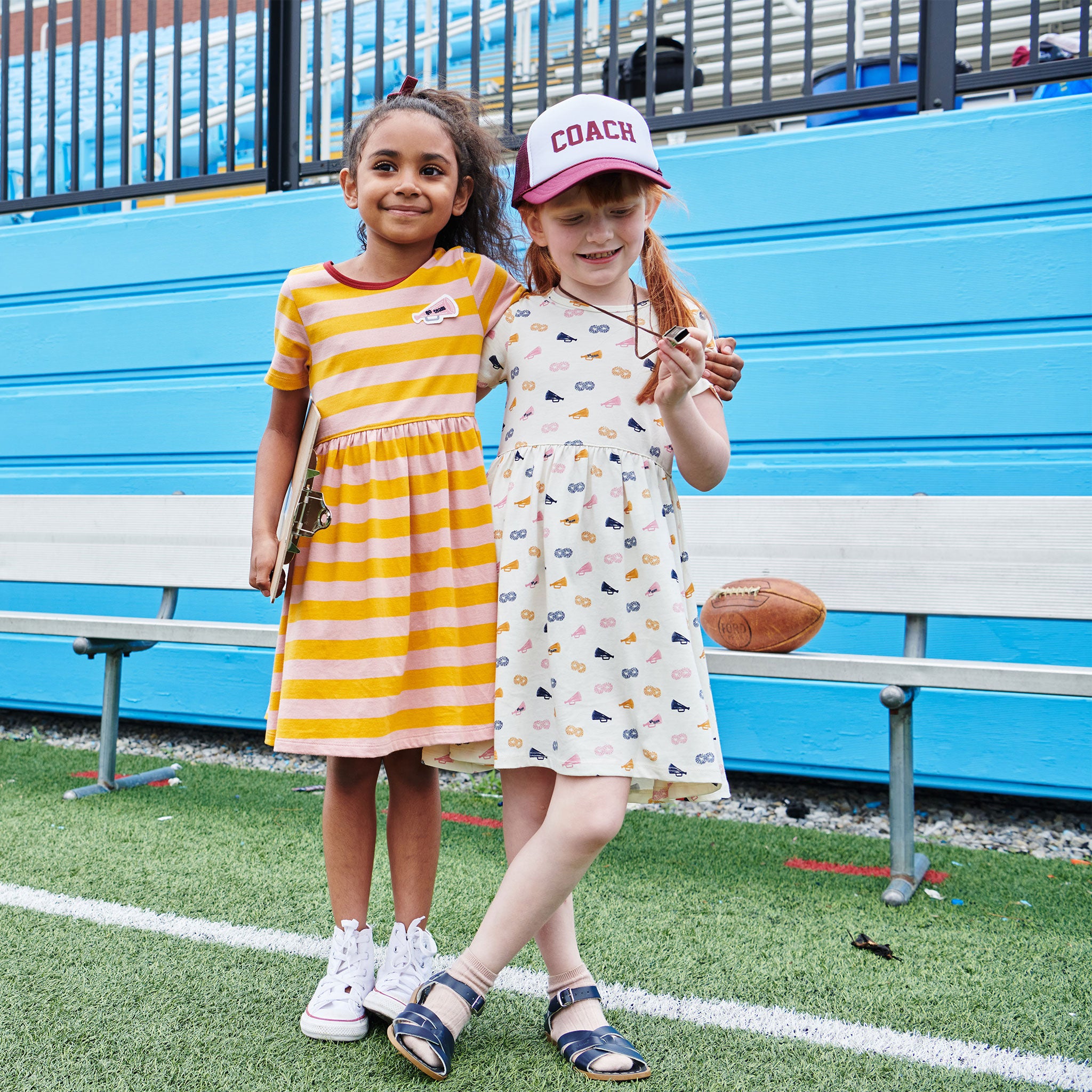 Sunny Dress - Pink and Yellow Stripes Pink Chicken Sunny Dress - Pink and Yellow Stripes Pink Chicken