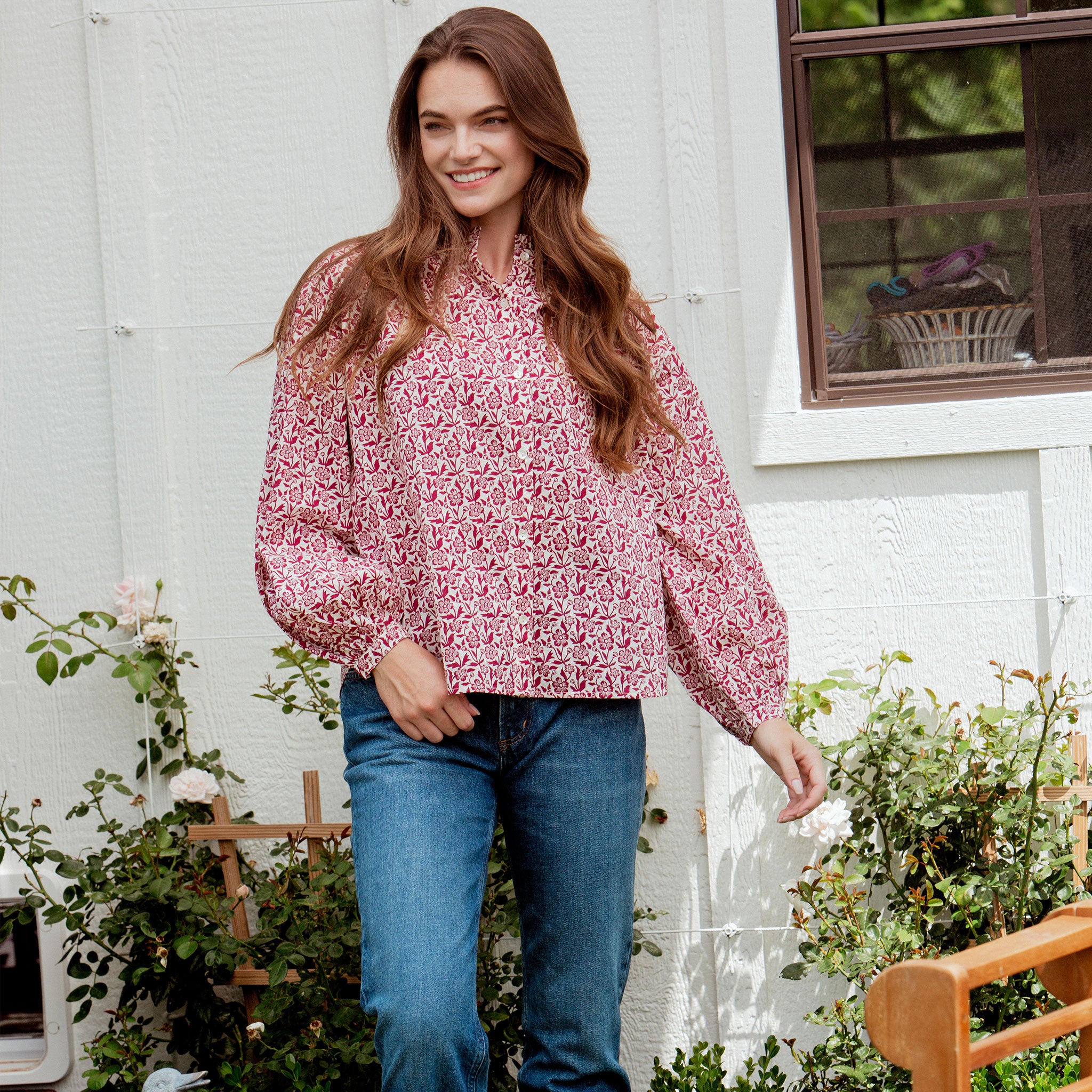 Girls Haven Sweater - Cream Strawberry – Pink Chicken