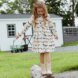 Girls Autumn Dress - Horse Breeds