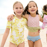 Girls Palmer Tankini - Multi Prairie Block Print