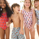 Girls Liv Suit - Multi Flower Drop