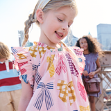 Girls Harper Dress - Patterned Bows