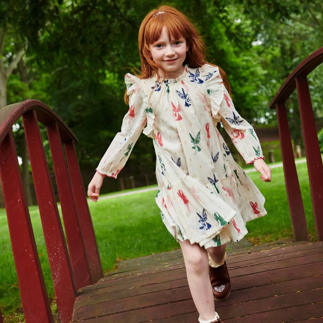 Girls Harper Dress - Woodland Fairies | Pink Chicken