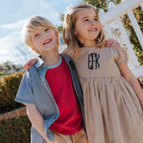 Boys Jack Shirt - Navy Gingham