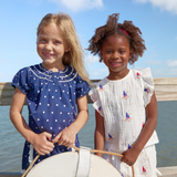 Girls Roey 2-PC Set - Sailboat Embroidery