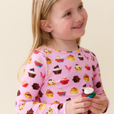 Kids Bamboo PJ Set - Pink Cupcakes
