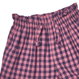 Girls Theodore Short - Pink Blue Check