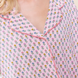 Womens Bamboo PJ Set - Pink Carnations