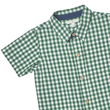 Boys Jack Shirt - Green White Check