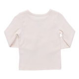 Seesaw Long Sleeve Rib T-shirt - Cream