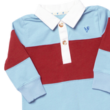 Baby Boys Albert Rugby Jumper - Blue Maroon