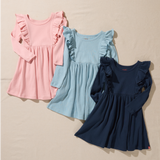 Playdate Rib Dress - Light Blue