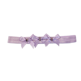 Small Satin Baby Band: Lavender Bows