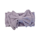 Cotton Jersey Rib Bow Band: Lavender