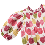 Baby Girls Stevie Puff Sleeve Bubble - Pink Delicious Apples