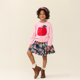 Girls Maude Sweater - Crisp Apple