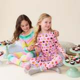 Kids Bamboo PJ Set - Pink Cupcakes