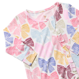 Baby Girls Ruffle Bamboo Romper - Bright Multi Bows
