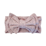 Cotton Jersey Rib Bow Band: Heather