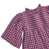Girls Jaipur Top - Pink Blue Check