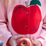 Girls Maude Sweater - Crisp Apple