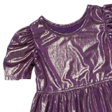 Girls Lame Laurie Dress - Deep Purple