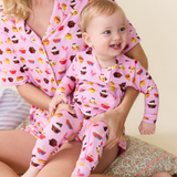 Baby Bamboo Romper - Pink Cupcakes