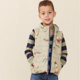 Boys Reversible Riley Vest - Space Rocket