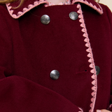 Girls Beck Peacoat - Burgundy