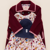 Girls Beck Peacoat - Burgundy