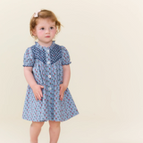 Baby Girls Lucia Dress Set - Light Blue Carnation