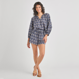 Womens Theodore Short - Navy Strawflower