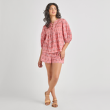 Womens Indira Top - Pink Strawflower